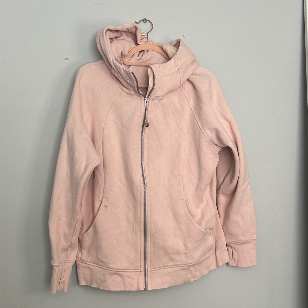 Lululemon Light Pink Full Zip Scuba